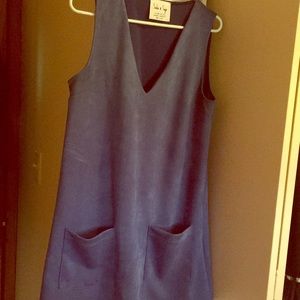 SOLD*Sadie & Sage Blue velvet like material dress